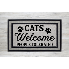 Cats Welcome People Tolerated Door Mat